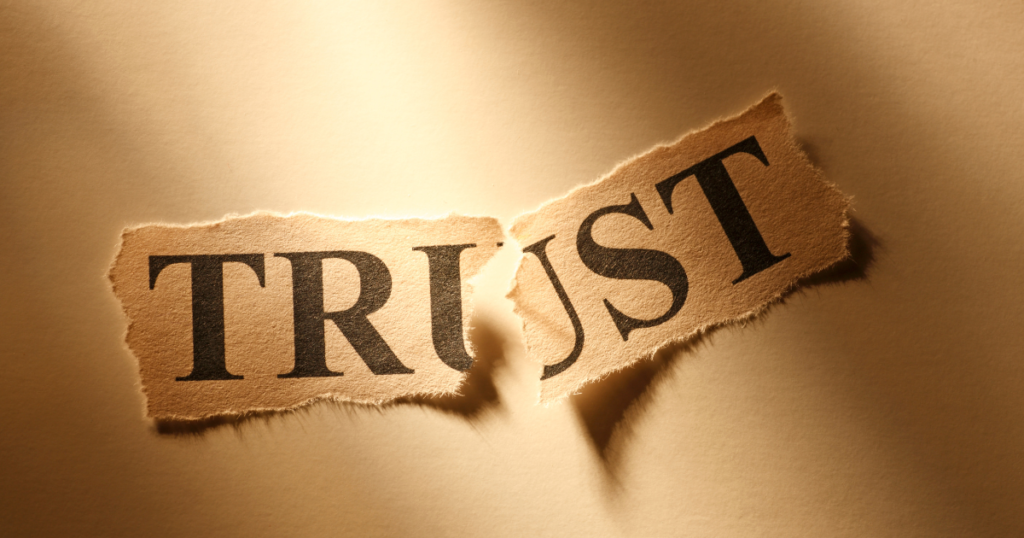 Lack of trust between employer and employee