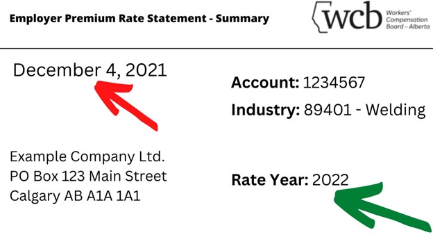 Employer Premium Rate Statement Rate Year